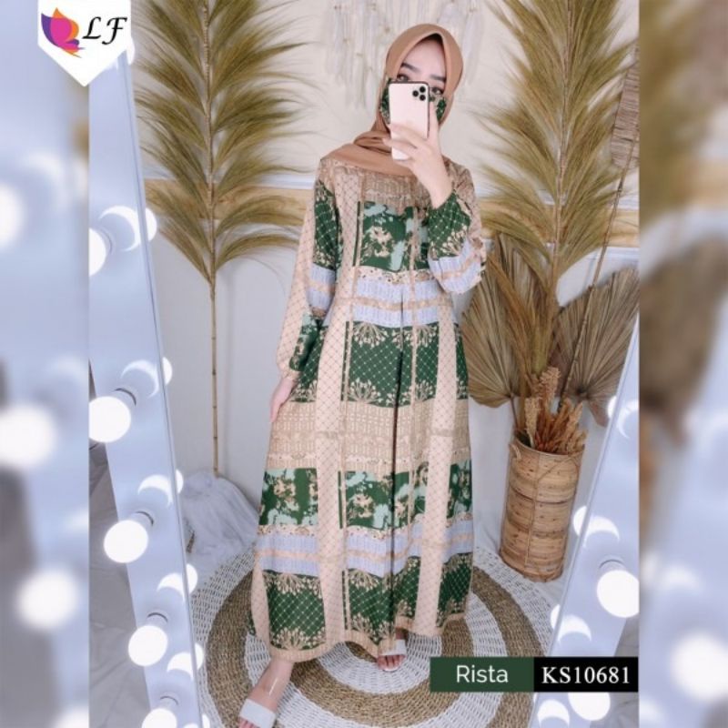 RISTA MAXY BY LF GAMIS TERBARU MURAH DRESS MAXMARA HQ LD 110 PB 140 FIT XL