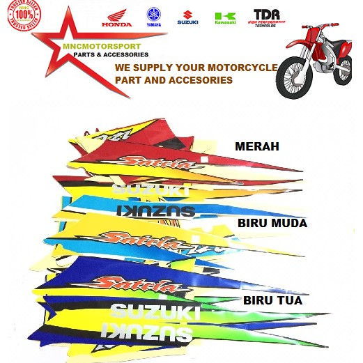 Jual Stiker Striping Satria Hiu Lscm Malaysia Tak Lis Body High