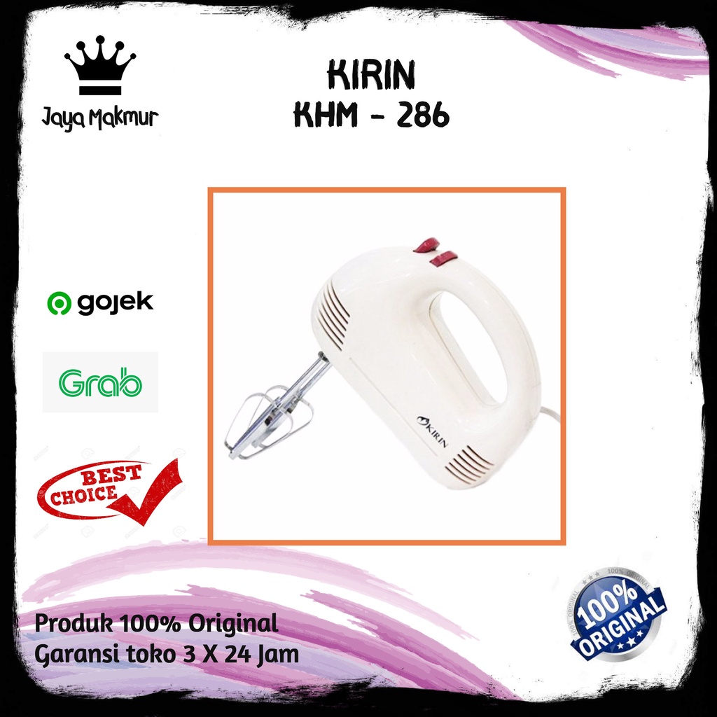 HAND MIXER KIRIN KHM-286 / MIXER KIRIN / KHM 286
