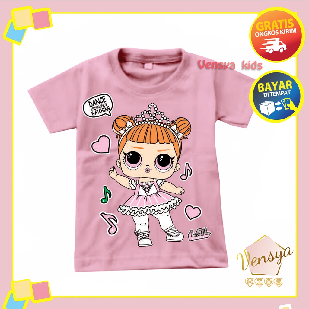 baju atasan anak perempuan lol dance ukuran 1-10 tahun Vensya kids35