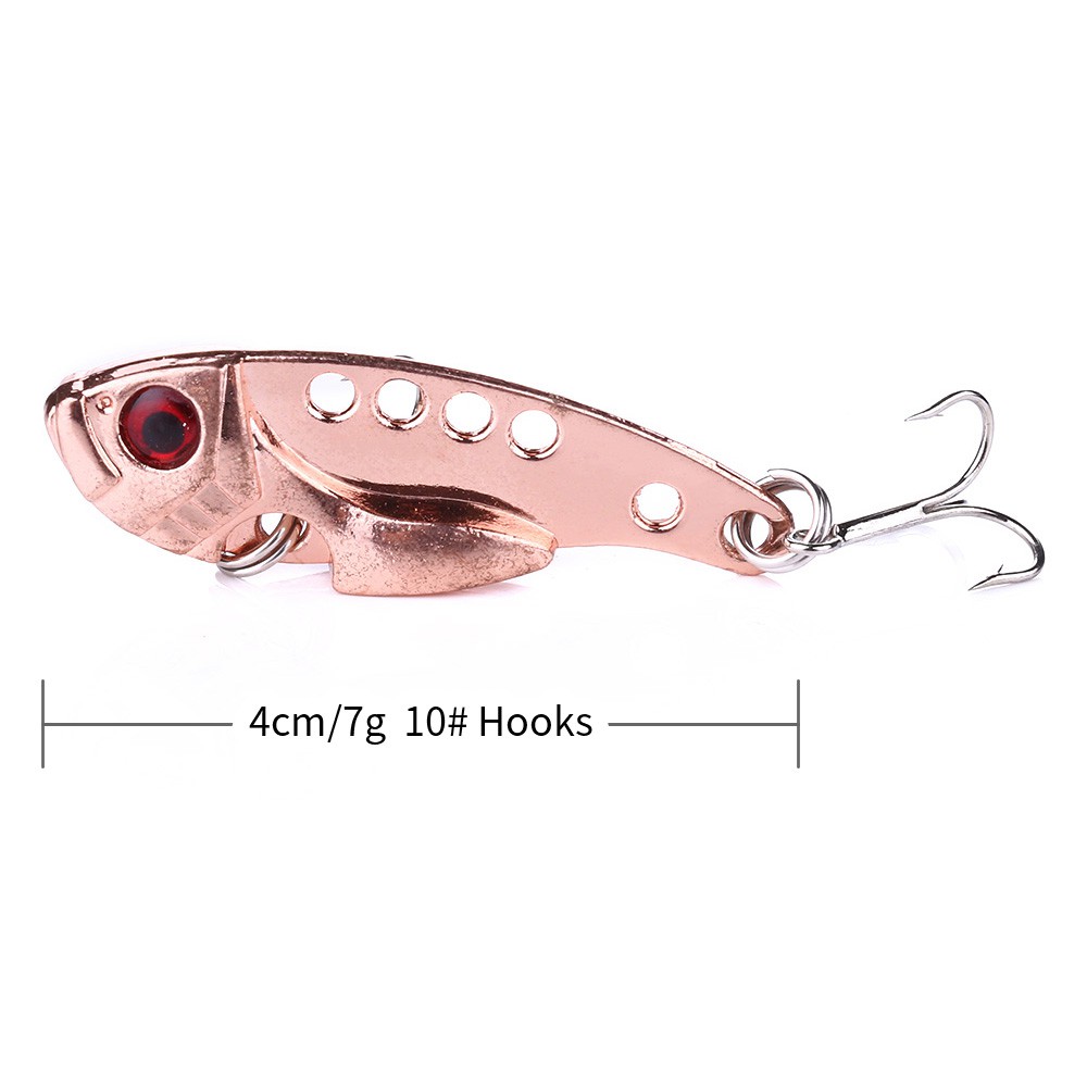 HENGJIA 4pcs 4CM/7G VIB Umpan Pancing Ikan dnegan Kail peralatan memancing bass bait fishing lure