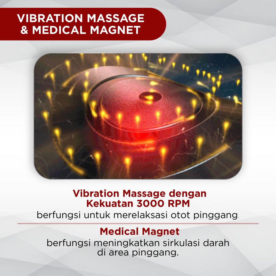 Alat Kesehatan Pijat Waist Massage Cushion Penghangat Pinggang