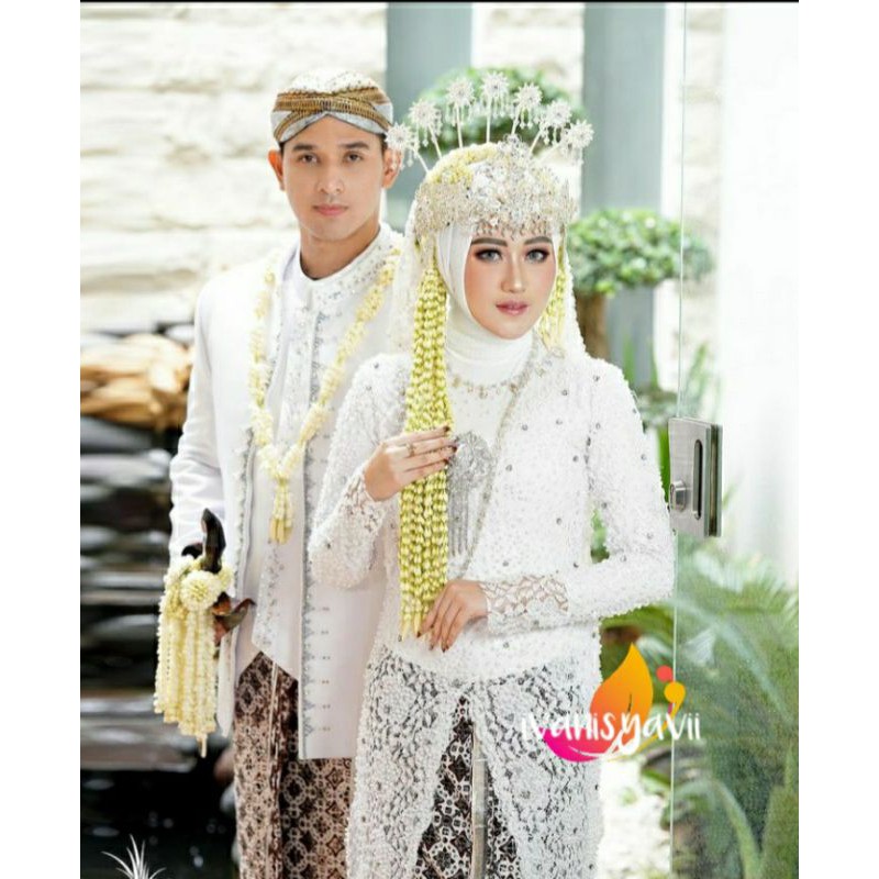 Sepasang Jarik Prodo Pengantin, Motif Kotak Putih (Lembaran/ INSTAN)