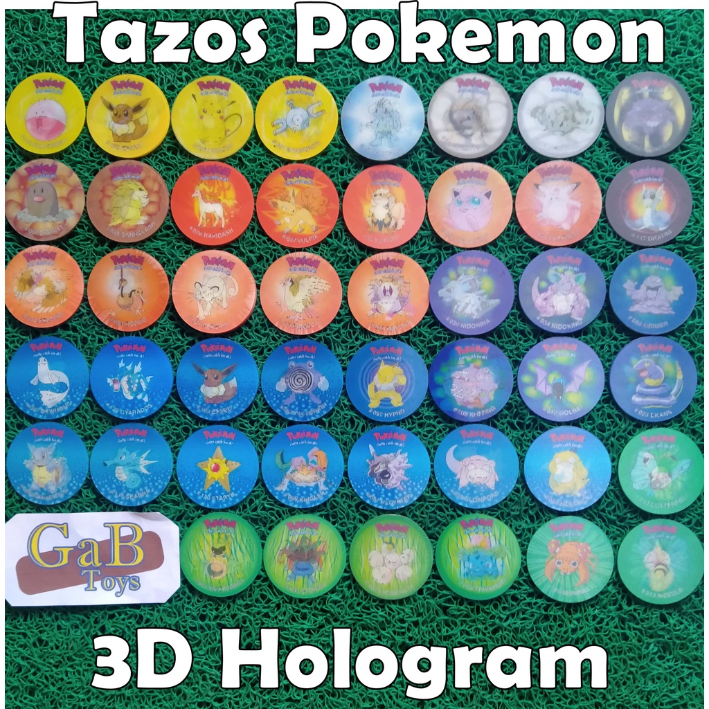 Tazos Pokemon 3D Hologram - Rare Langkah Jadul - Tajos Tazo