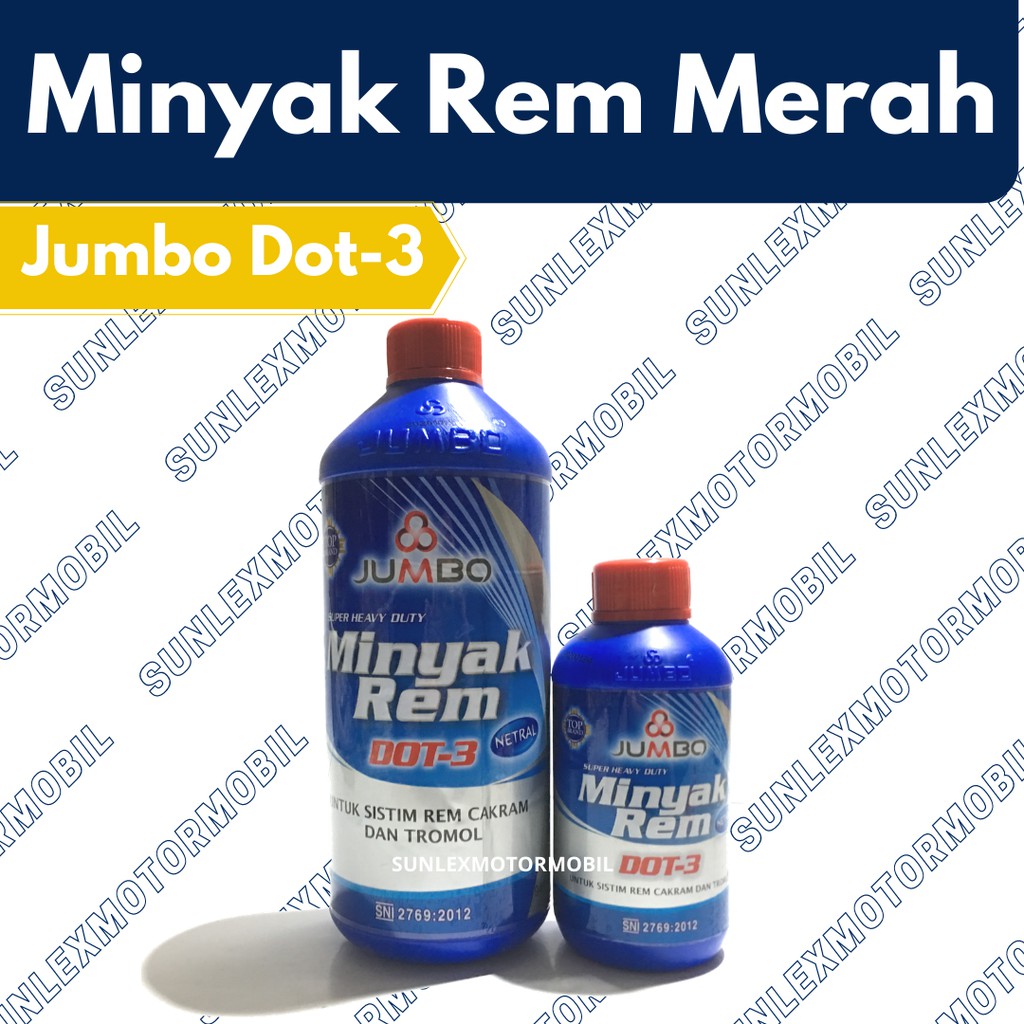 Jual 300ML MINYAK REM CAIRAN REM DOT 3 JUMBO MERAH (BRAKE FLUID ...