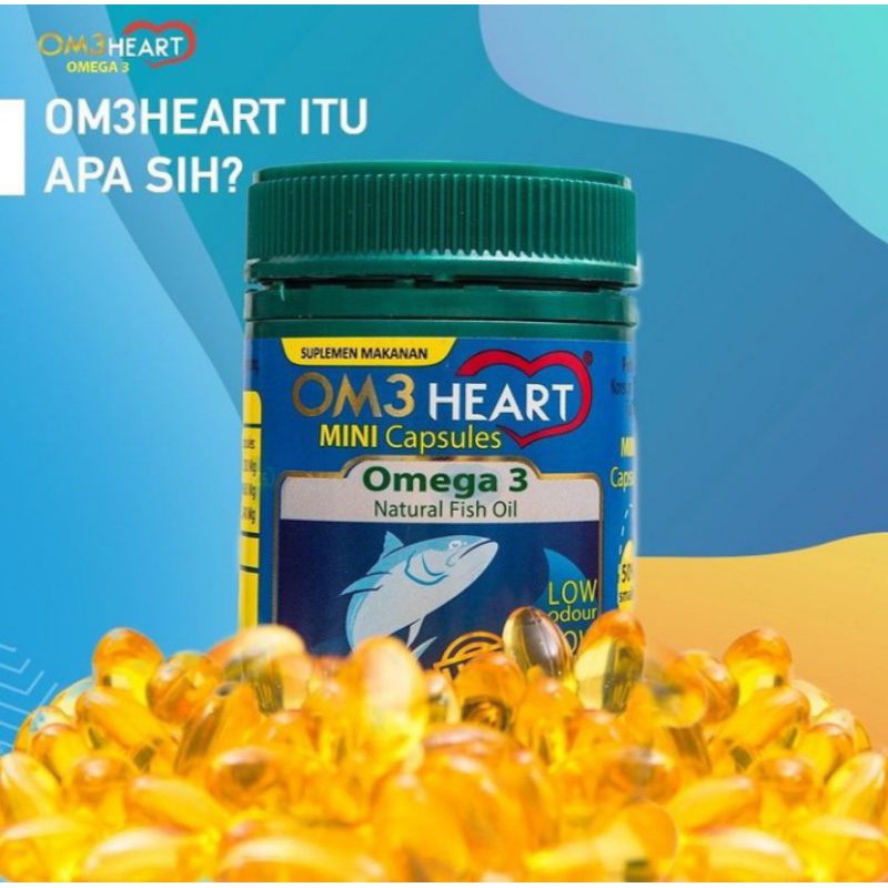 Omeheart omega 3 isi 60 caps /fish oil/ omega 3 from usa/ omega 3 paten / produk paten