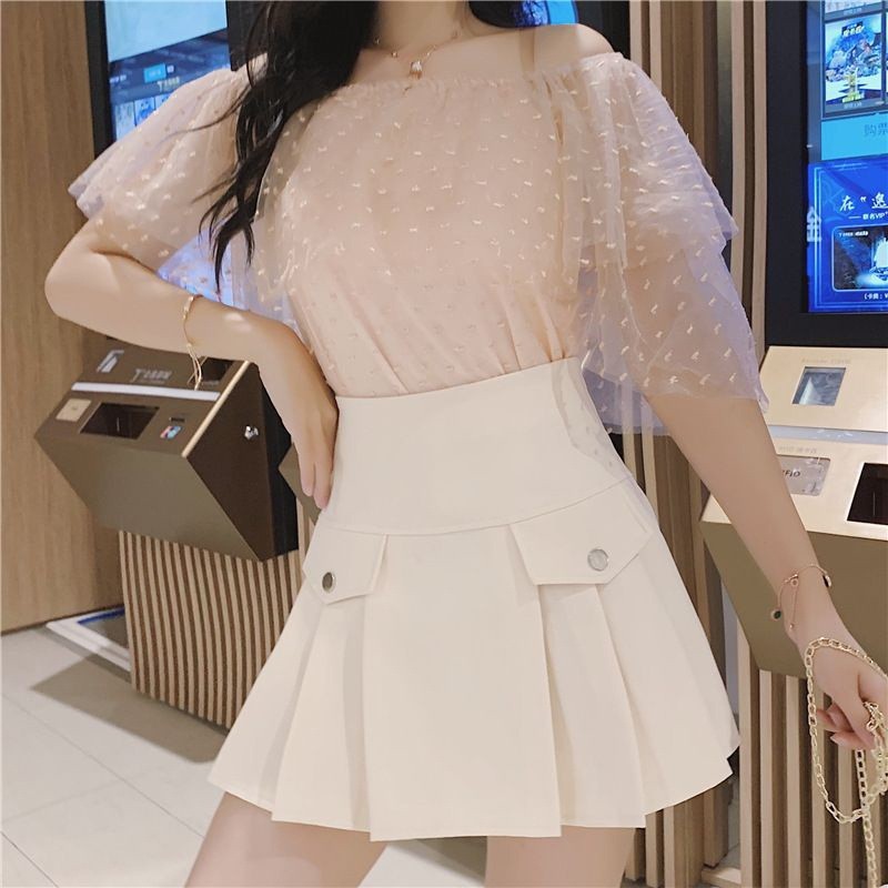 [baju wanita korea]  Rok Mini Skirt Tenis Plisket Wanita Katun Korea Import Hitam