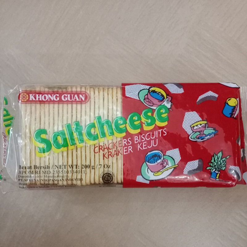 Roti khonguan saltcheese crackers biskuit kraker keju 200gr