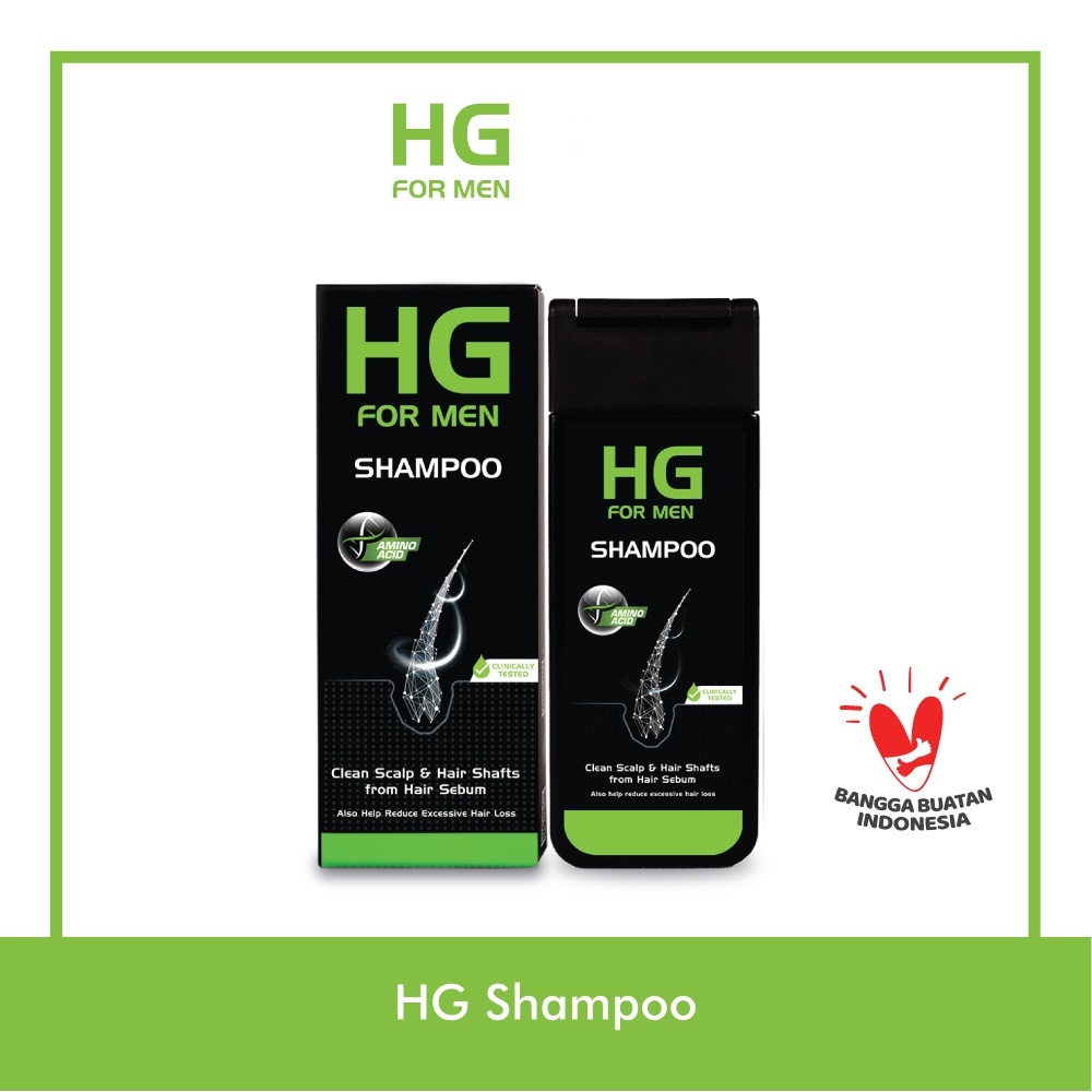 ★ BB ★  HG Shampoo For Men 200ml | Hair Tonic For Men 90ml - Shmapoo Untuk Laki Laki - Pria