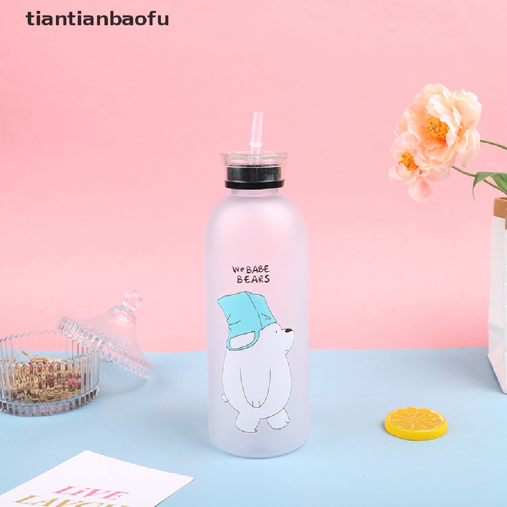 Botol Minum 1000ml Dengan Sedotan Anti Bocor Motif Panda