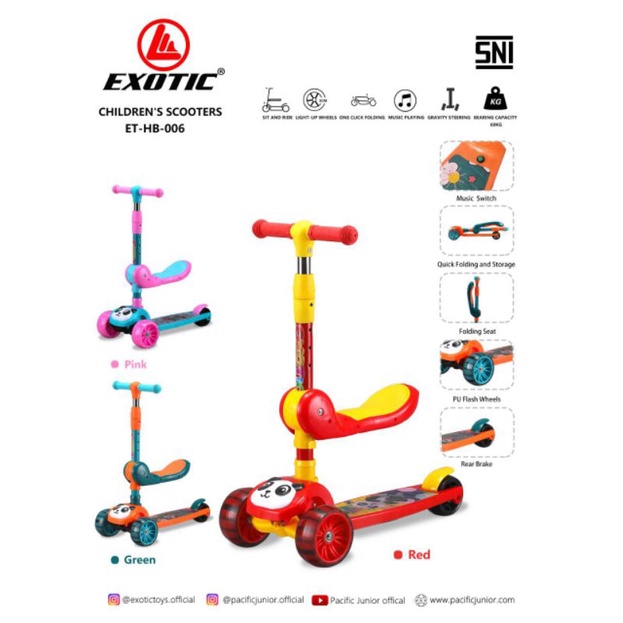 Scooter Exotic ET-HB006 PANDA Series/skuter anak