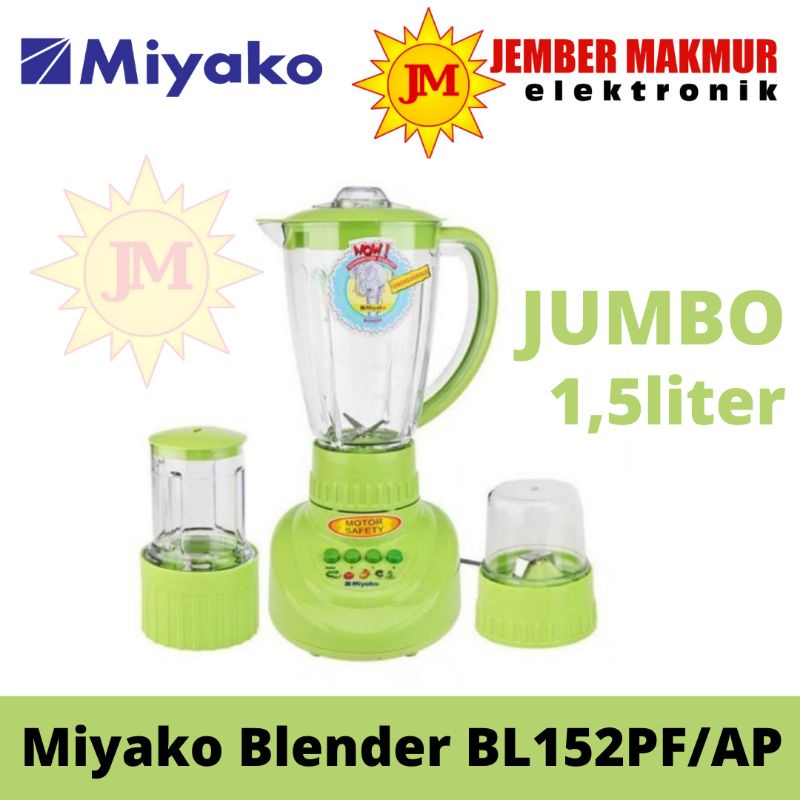 MIYAKO BLENDER BL-152 PF/AP / BLENDER MIYAKO JUMBO PLASTIK 3IN1 BL152PF/AP 1,5L