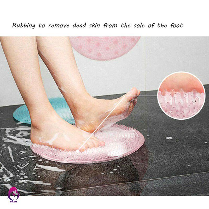 PROMO - Mrcaisen Sikat pijit punggung kaki kulit mati daki bulat nempel di dinding lantai anti slip silikon