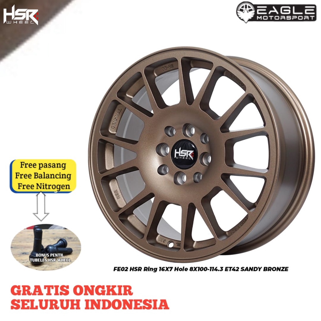 PAKET VELG BAN MOBIL BRIO R16 HSR FE02 PLUSH BAN 195 50 R16 ACCELERA