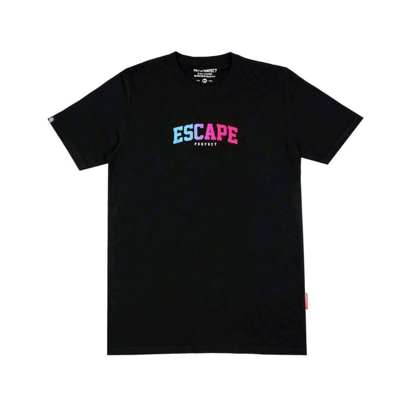 ESCAPE Perfect T-shirt D'Rainbow Black