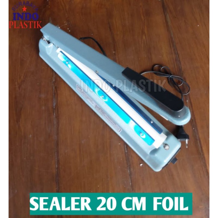 sealer listrik kemasan plastik alumunium foil impluse sealer 20 cm