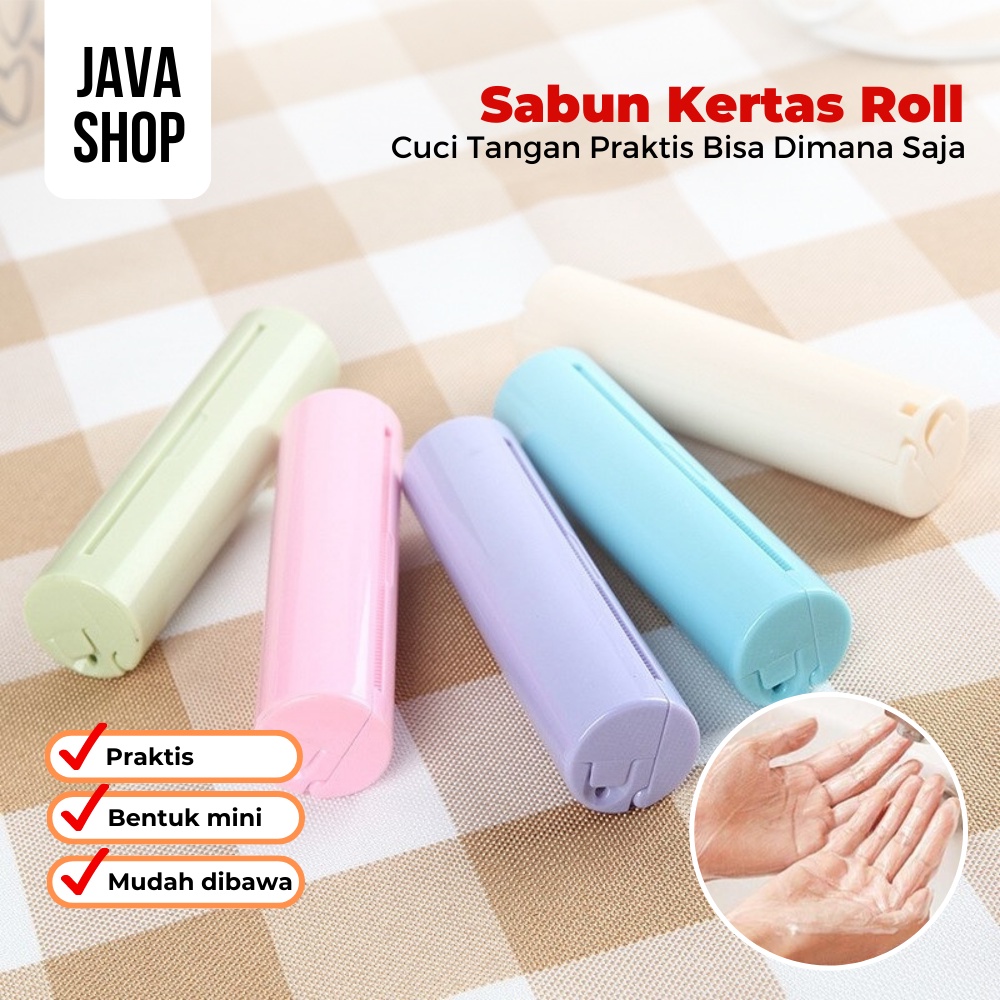 JAVASHOP Sabun Kertas Roll Cuci Tangan Praktis Paper Soap Traveling