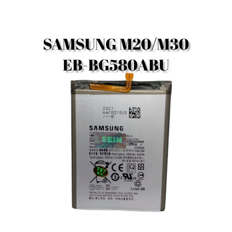 Baterai Original Samsung Galaxy M20 M30 EB-BG580ABU Batre Battery Original