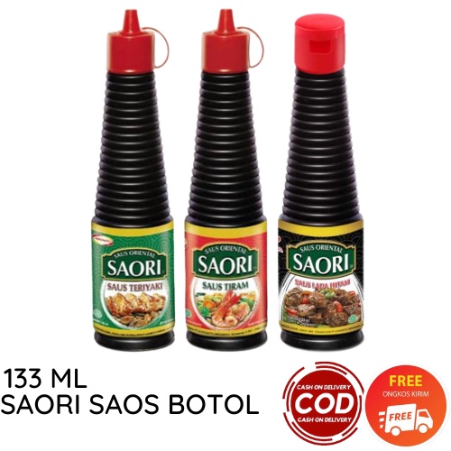 SAORI SAOS BOTOL 133 ML TERIYAKI, TIRAM, LADA HITAM