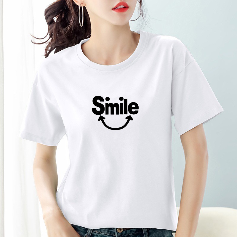 Kaos Wanita SMILE / Baju Wanita SMILE / Atasan Wanita / Tshirt Wanita Tumblr Tee