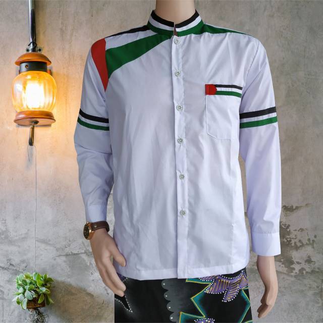 BAJU KOKO PRIA PALESTINA MODERN DESIGN TERLARIS  DAN TERBARU