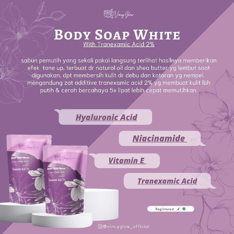 Vincy glow bar soap