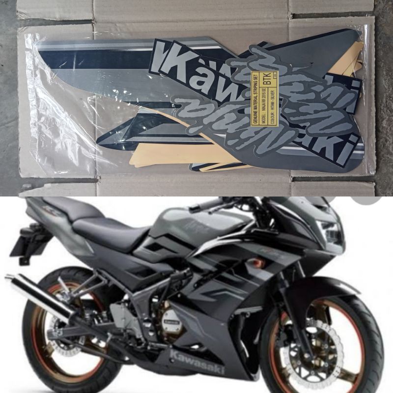Striping stiker Kawasaki ninja rr SE new abu hitam