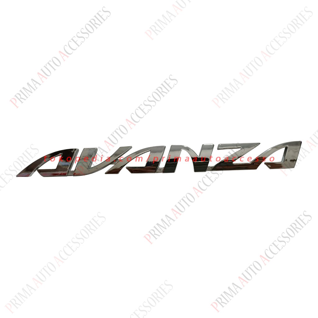 Emblem Mobil Toyota All New Avanza Tulisan Avanza Chrome 22,2 cm