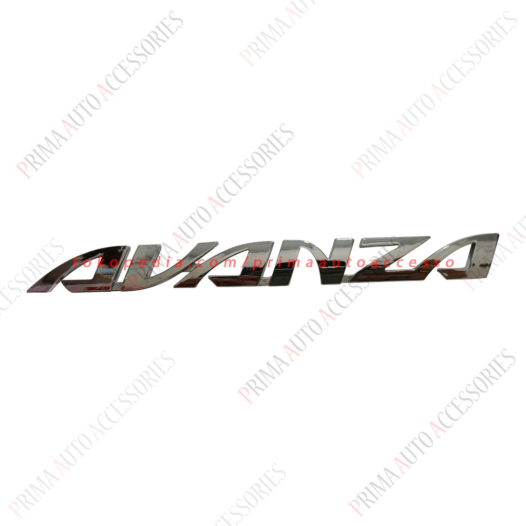 Emblem Mobil Toyota All New Avanza Tulisan Avanza Chrome 22,2 cm