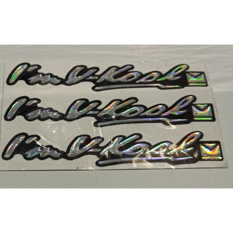 

Stiker I'm V kool Timbul Resin