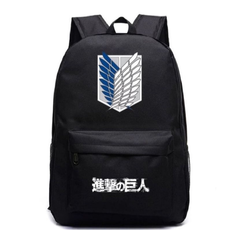 tas anime attack on titan aot pastinya keren dan gaya buat sekolah dll ada slot laptopnya juga