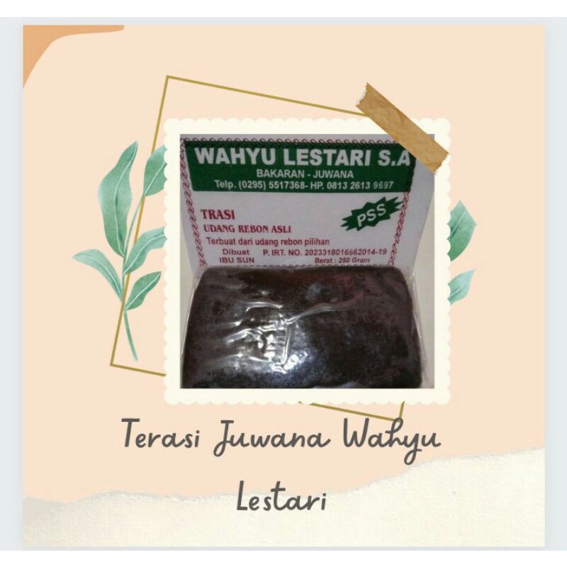 

Terasi Udang rebon asli Juwana Pati Wahyu Lestari (hijau) 250gram