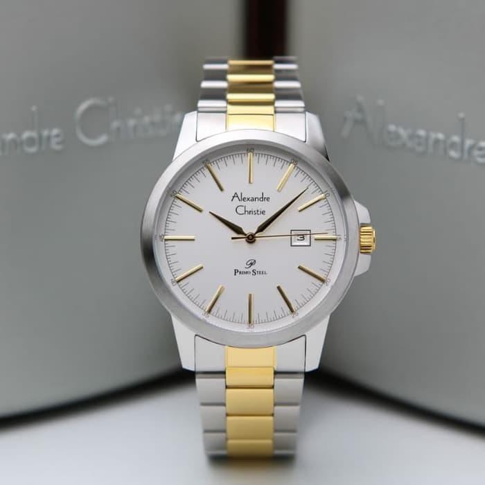 Alexandre Christie AC1008 Silver Gold Original Jam Tangan Pria Alexandre Christie AC 1008