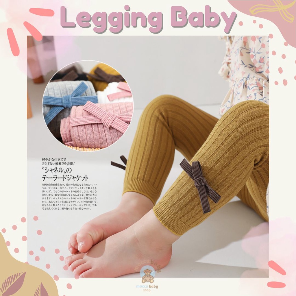 MBSS - LEGGING GABBIE Legging buka kaki bayi / anak import motif warna polos