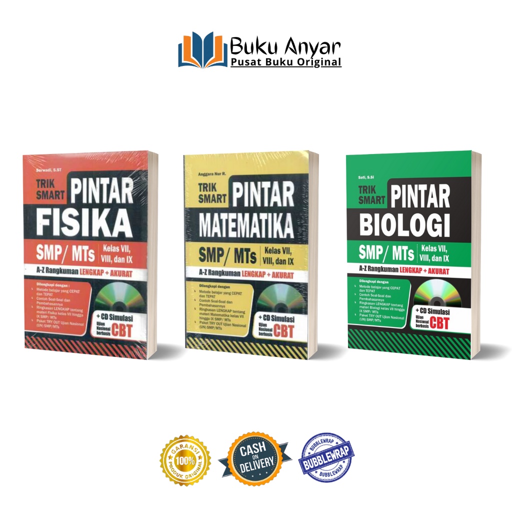 Buku Trik Smart Pintar Fisika Matematka Biologi SMP/MTs