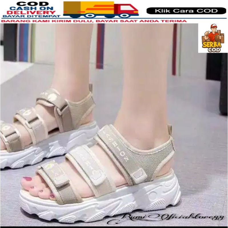 TmO - 8.8 Sale sandal gunung wanita fashion Flowers kekinian bisa cod termurah trendy