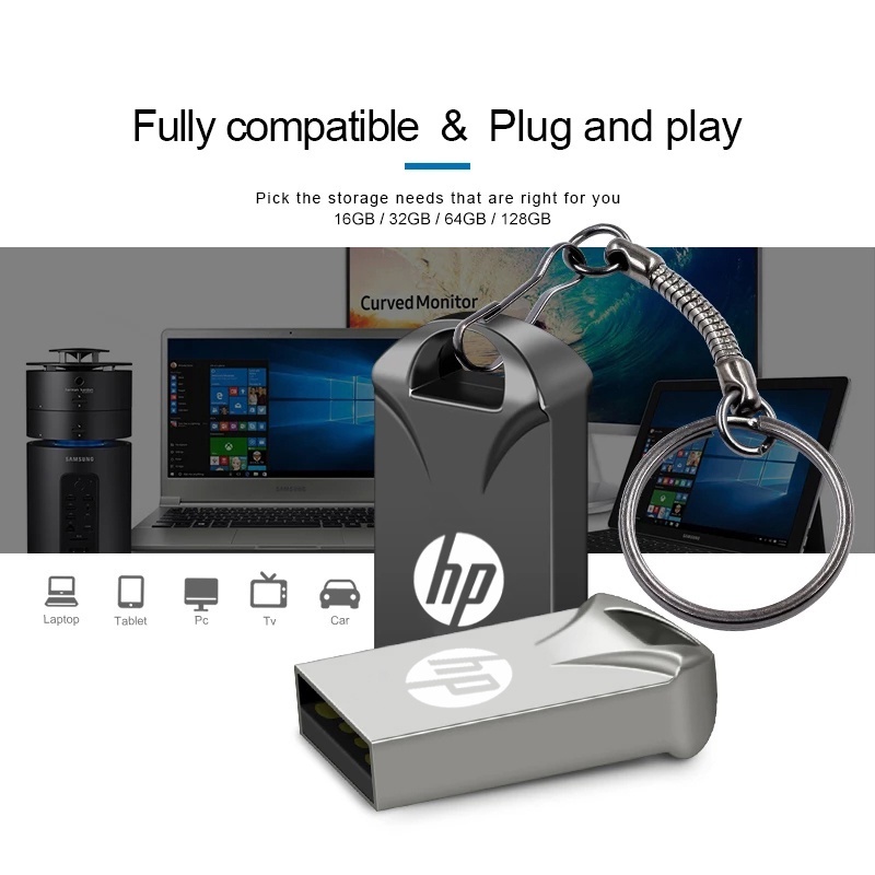 Flashdisk HP 512gb 1 2tb Tb Mini Anti Air Simpel Modern