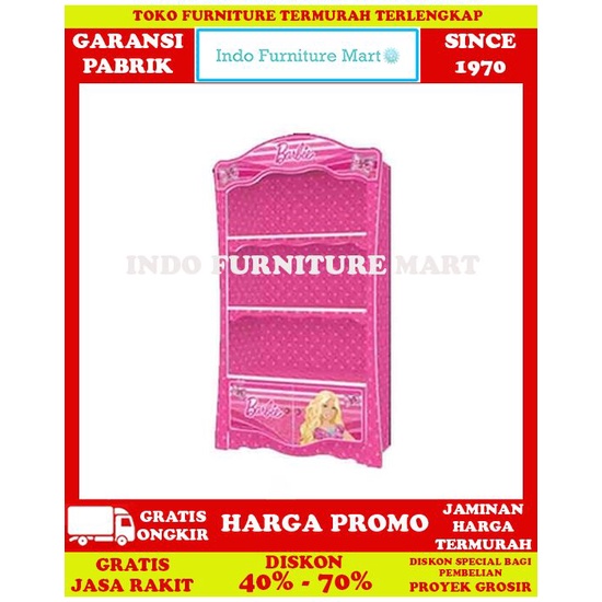 Rak Buku Lemari Buku Minimalis Anak Kea Panel Multi Barbie