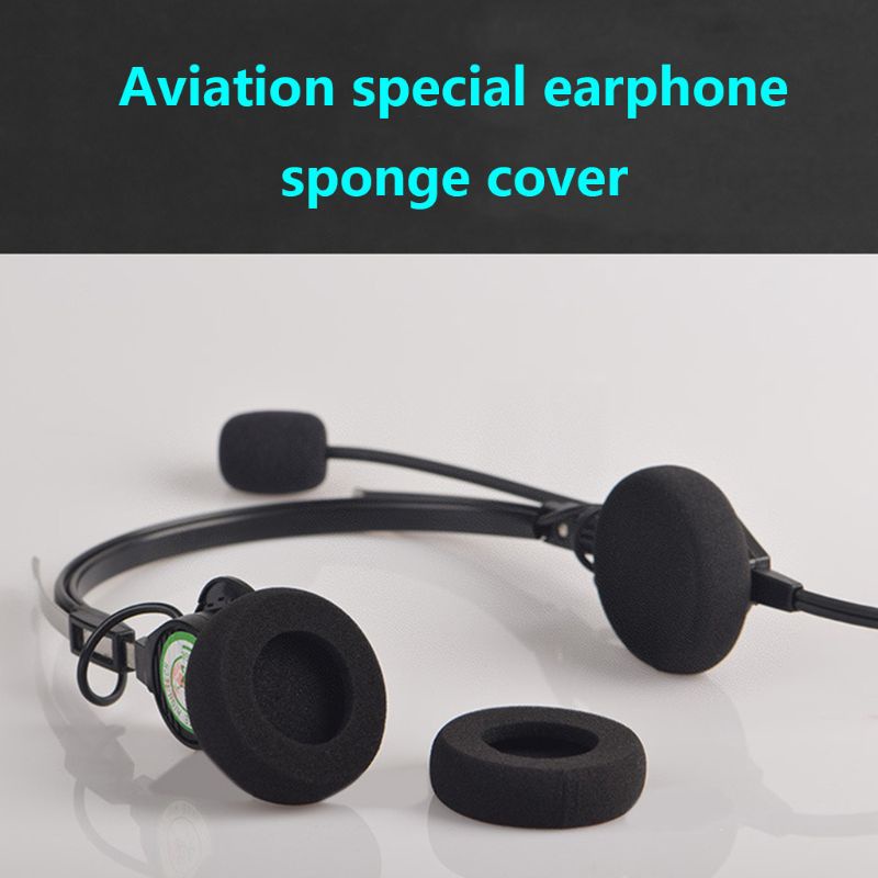 btsg 1 Pair Earpads Sponge Cushions Ear Pads Case Cover Replacement for TELEX AIRMAN 750 Aviation Headset Headphones