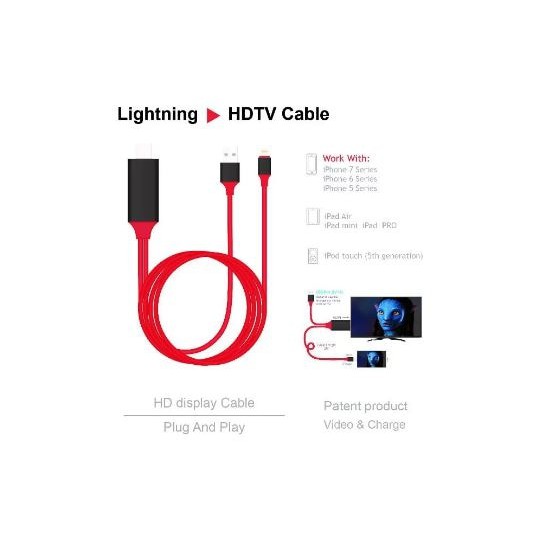 Kabel HDMI Iphone - HDTV Cable Iphone - Kabel Lighting Iphone Ipad