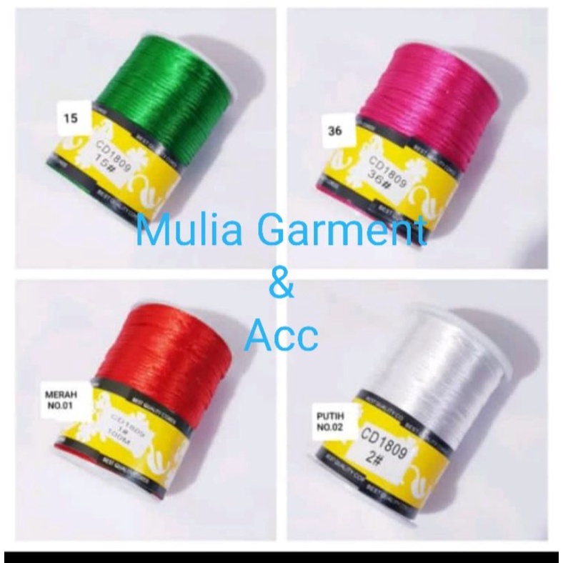 TALI SATIN CINA DIAMETER 2mm HARGA PER ROLL ISI 100 METER