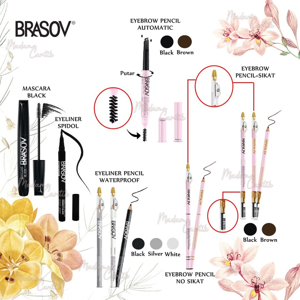 ✿ MADAME ✿ BRASOV PERFECT BLACK MASCARA BRASOV EYELINER PENCIL AUTOMATIC PUTAR