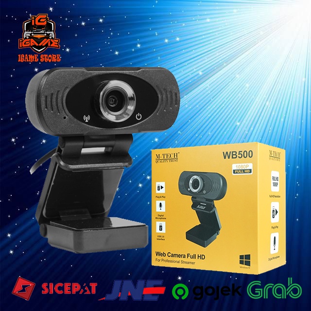 Webcam Mtech WB500 / WB-500 / WB500 1080P Full HD Webcam Nampol