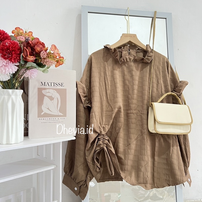 NADHINE BLOUSE SERUT RUFFLE PREMIUM By.DHEVIA ID