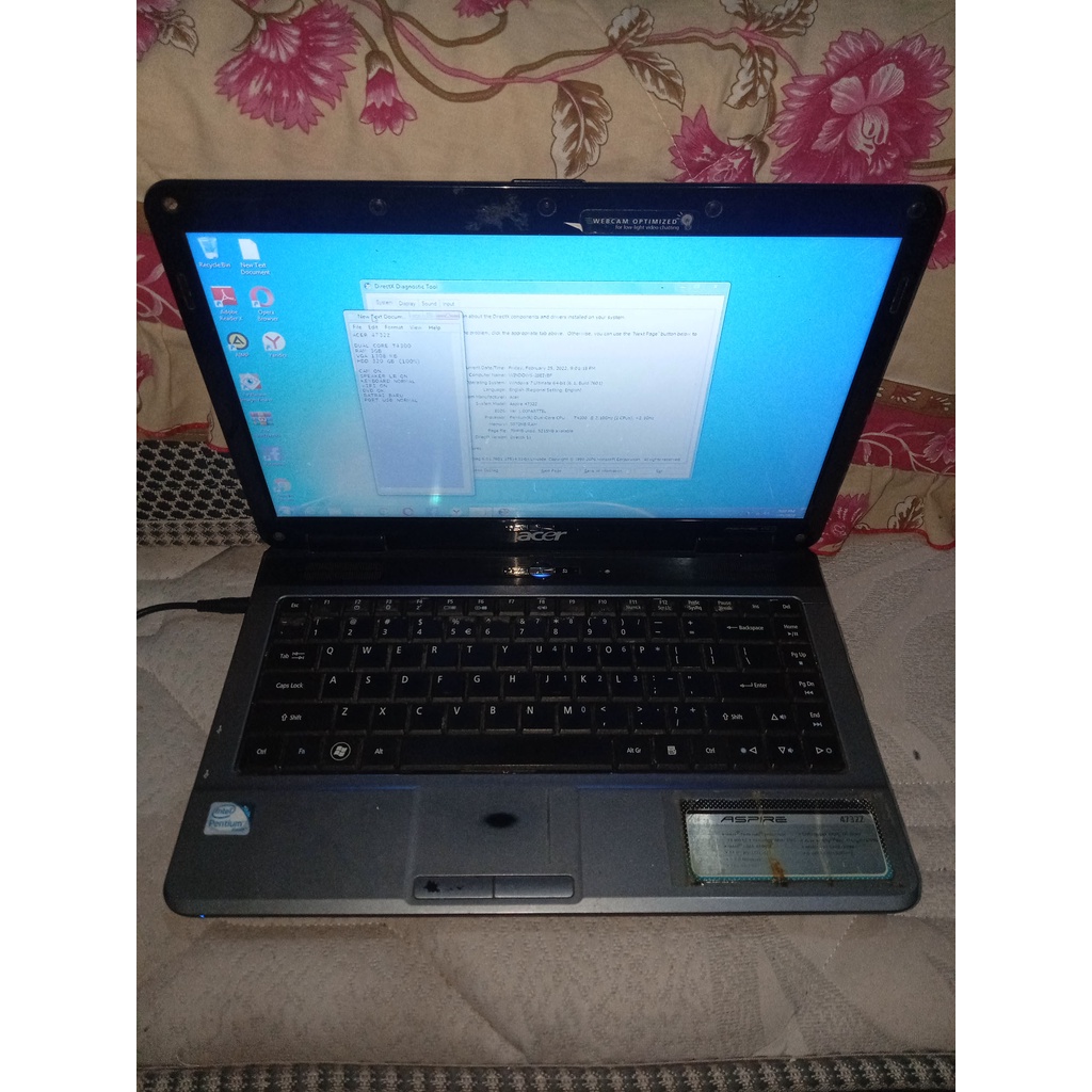 Acer dual core 4732z second bergaransi