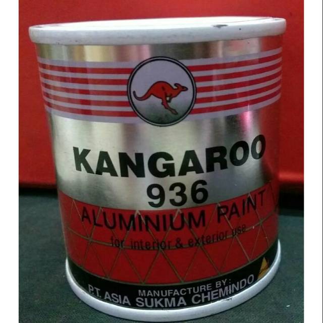 CAT ALUMINIUM KANGAROO 936 PERAK SILVER CAT BESI MINYAK TERALIS