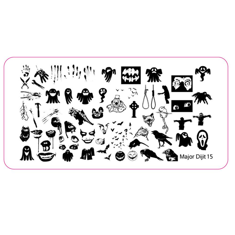 Stempel Nail Art DIY Tema Natalhalloween Untuk Wanita