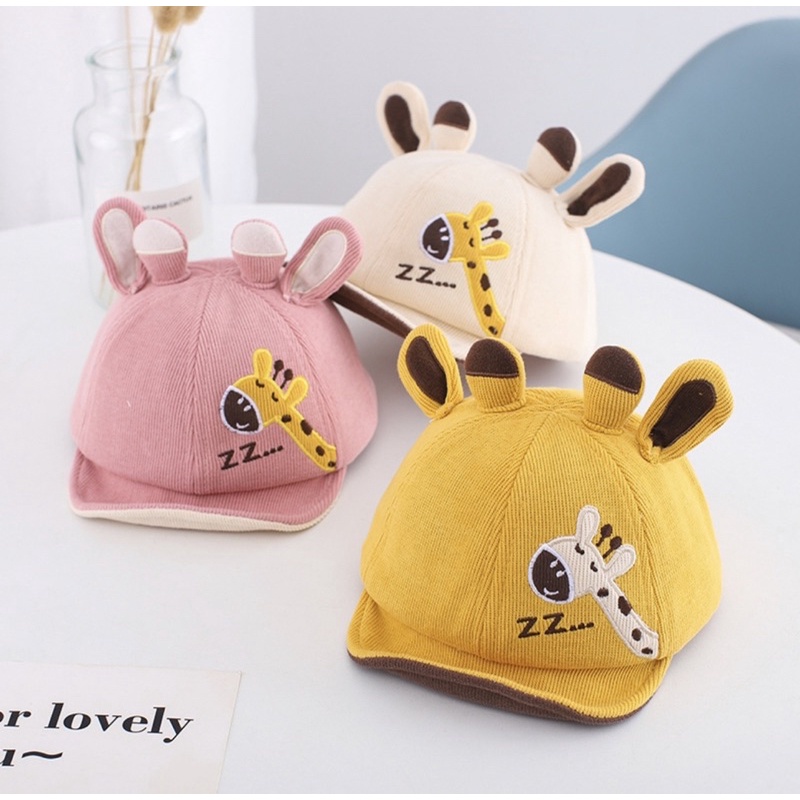 8-20 bulan Topi Baseball Anak Balita Telinga Giraffe ZZ/ Baby Baseball Hat Cap