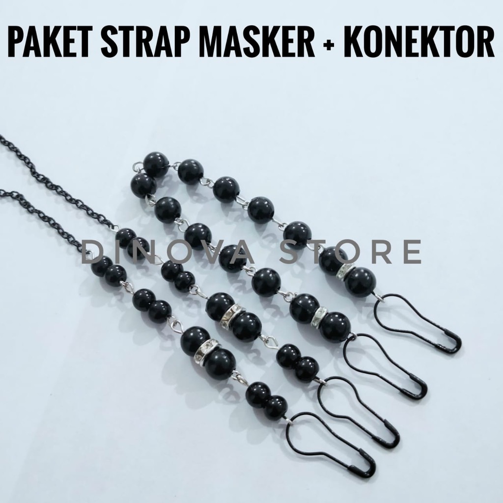 PAKET STRAP MASKER PLUS KONEKTOR/strap mask/tali kalung masker