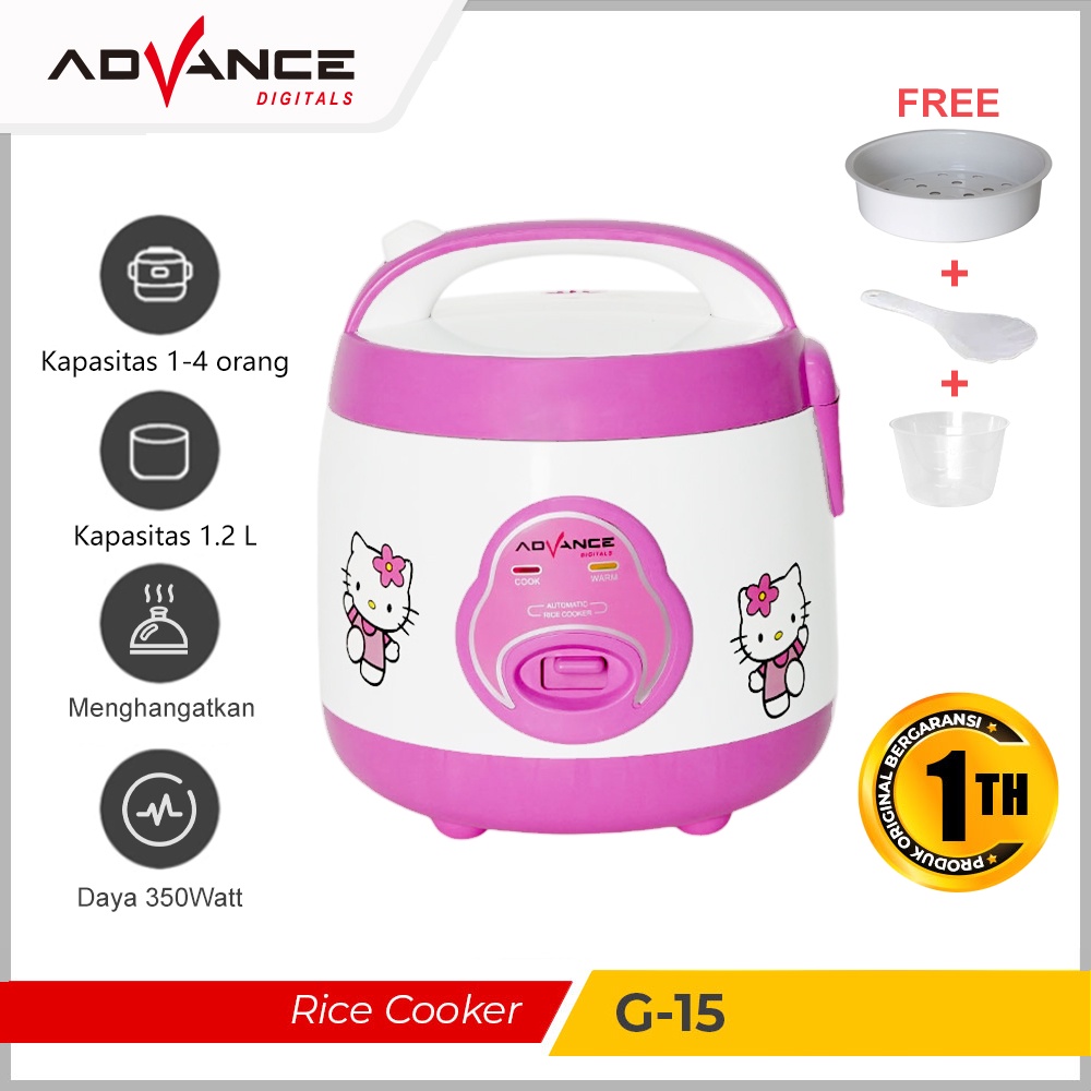 Advance Rice cooker 1.2 L Magic Com 350W G15 Garansi 1 Tahun